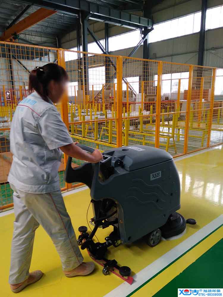 旭潔手推式多功能全自動洗地機，工業廠房物流洗地機